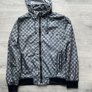 Louis Vuitton bomber jacket with hoodie attachment